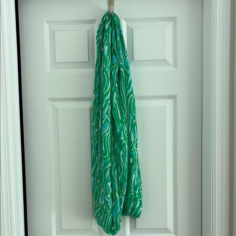 Lilly Pulitzer green and blue infinity scarf